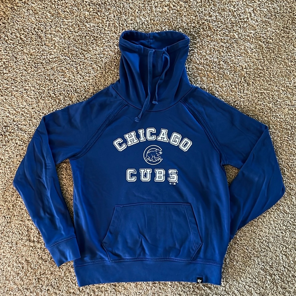Chicago Cubs '47 Brand Women's Funnel Neck Sweatshirt